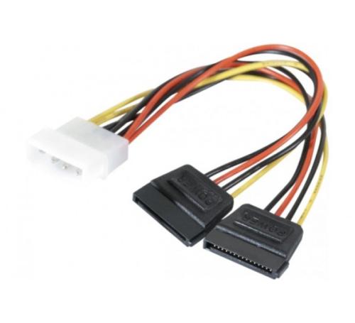 Molex to 2 SATA power adapter cable