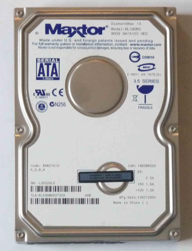 Maxtor DiamondMAX 10 - 80GB (6L080M0)